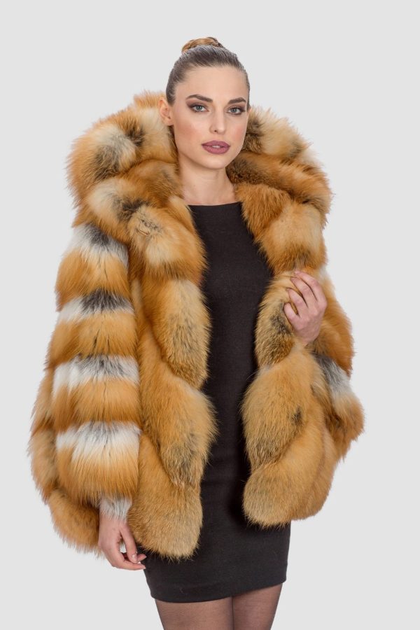 Fox Fur Jacket With Hood