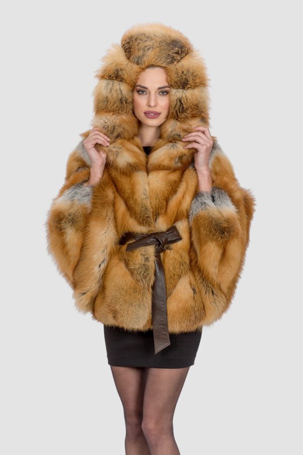 Fox Fur Jacket With Hood