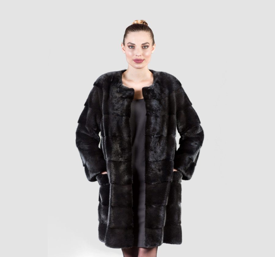 Black Naomi Mink Fur Coat