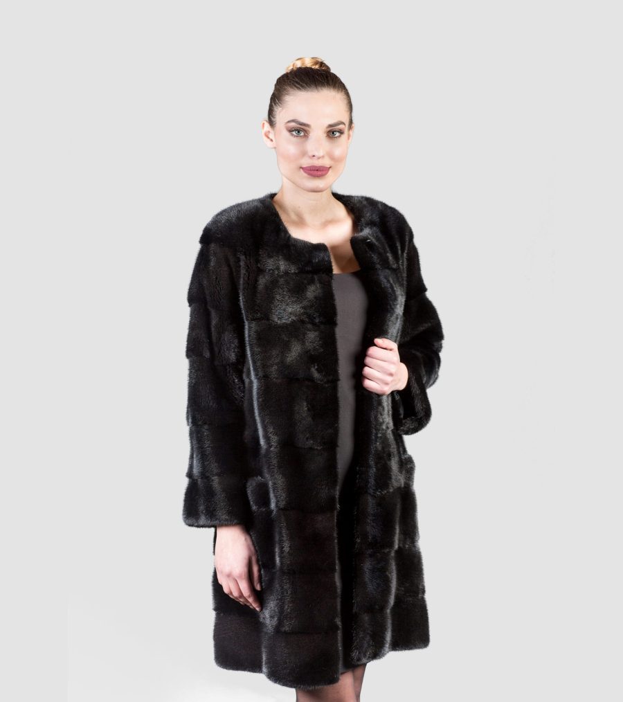 Black Naomi Mink Fur Coat