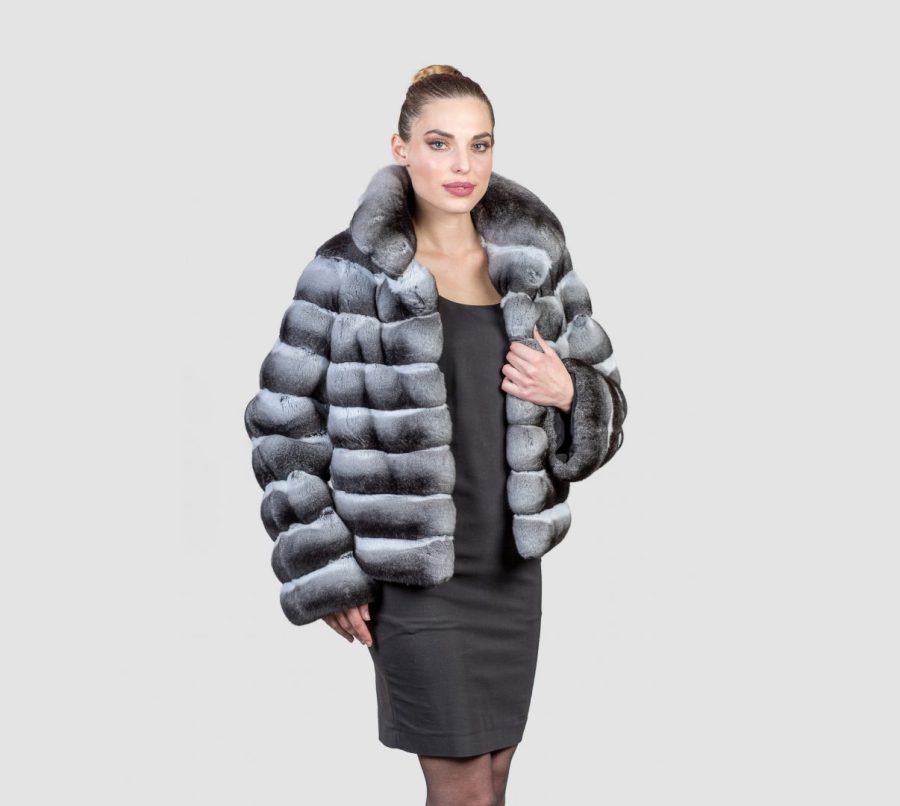 Chinchilla Fur Jacket Collar - Haute