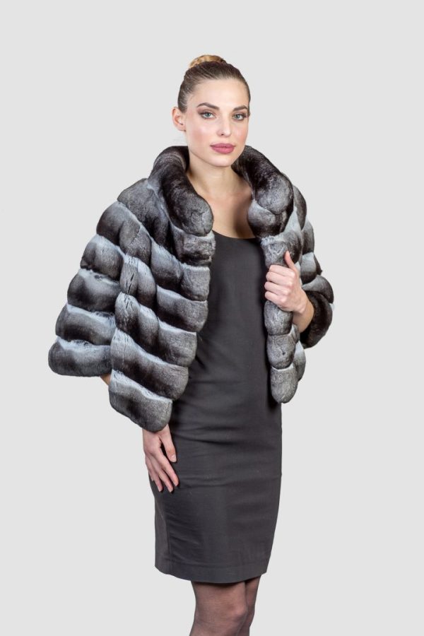 Chinchilla Short Fur Jacket With Loose Sleeves