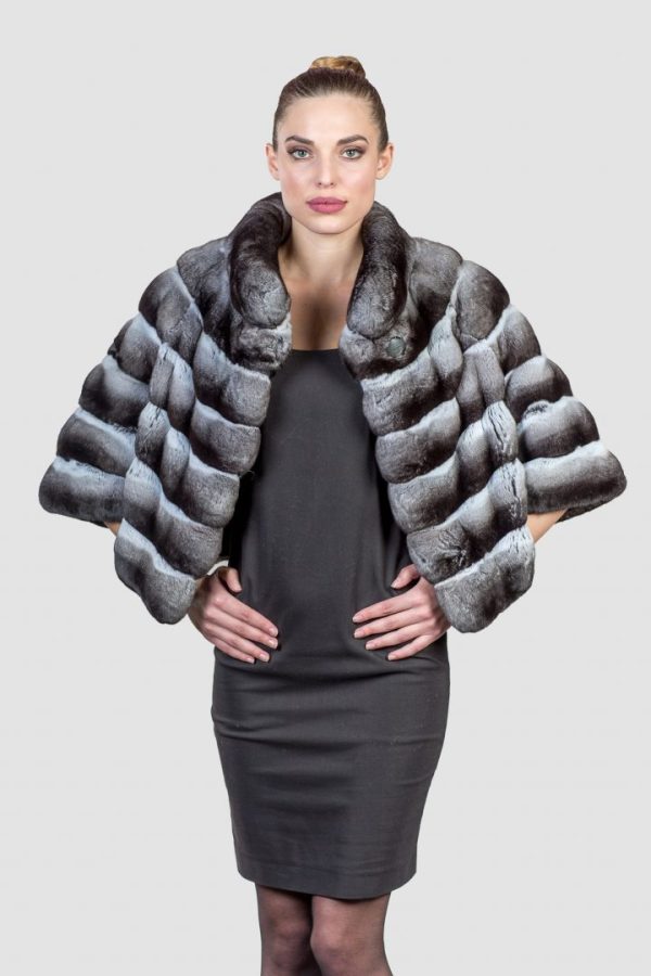 Chinchilla Short Fur Jacket With Loose Sleeves