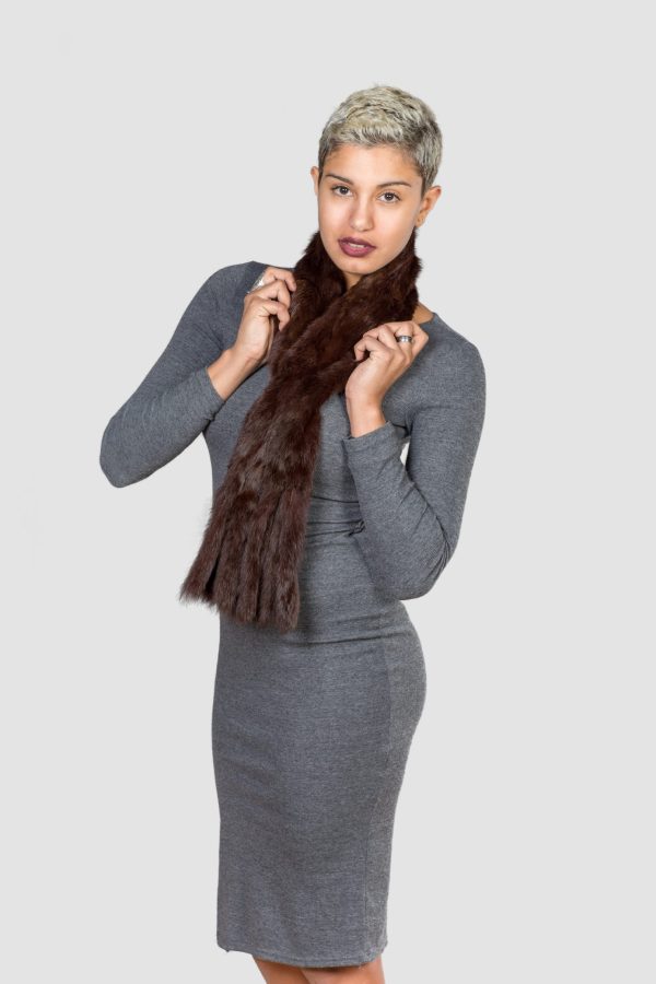 Rabbit Fur Scarf With Fashionable Endings