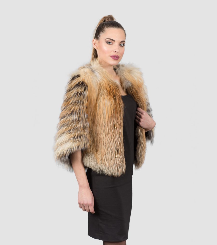 Silver-Gold Fox Fur Jacket