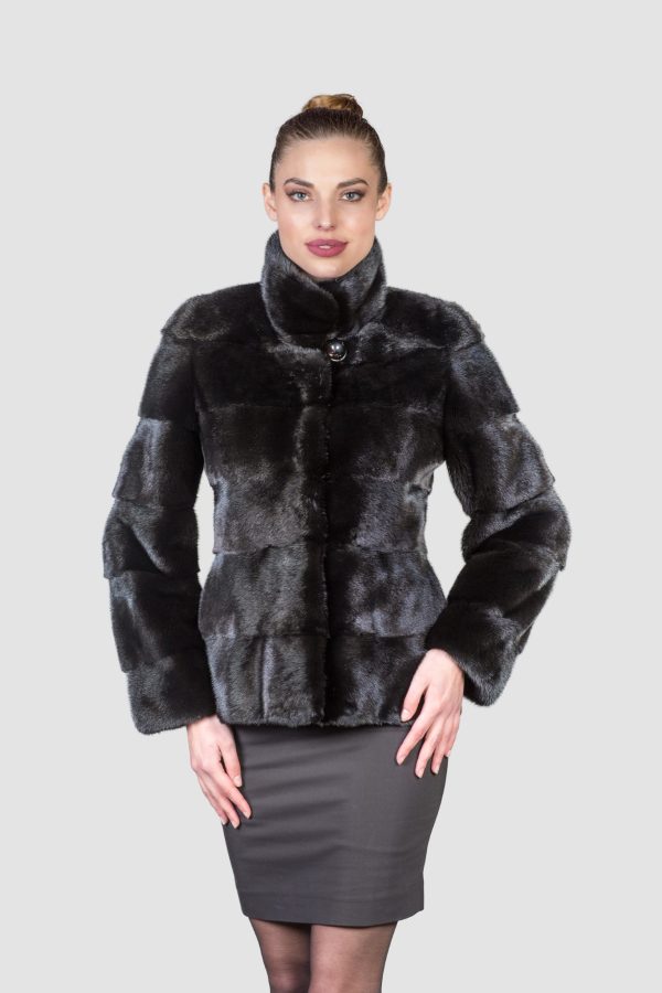 Tailored Black Mink Fur Jacket