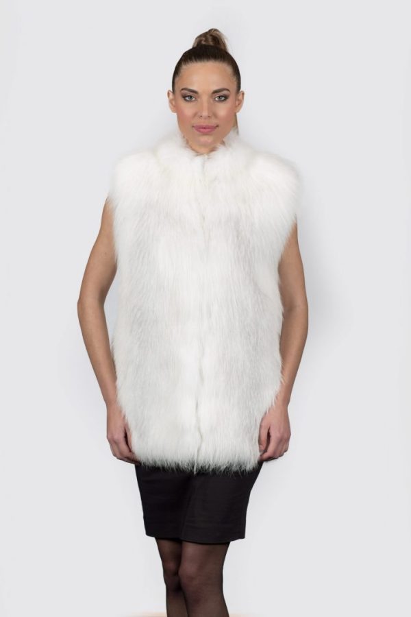 White Fox Fur Vest