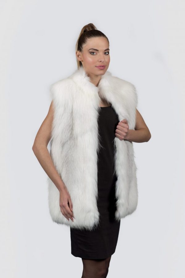 White Fox Fur Vest
