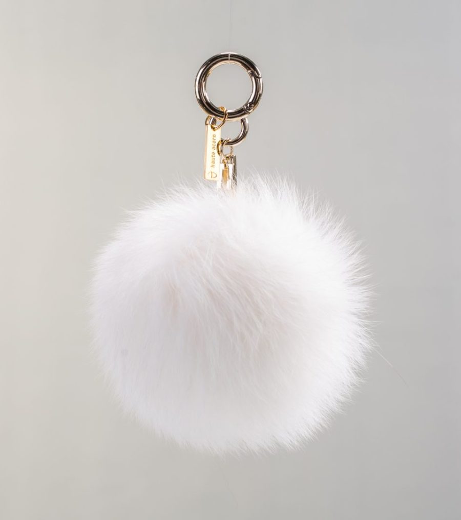 The Summer White Fur Keychain