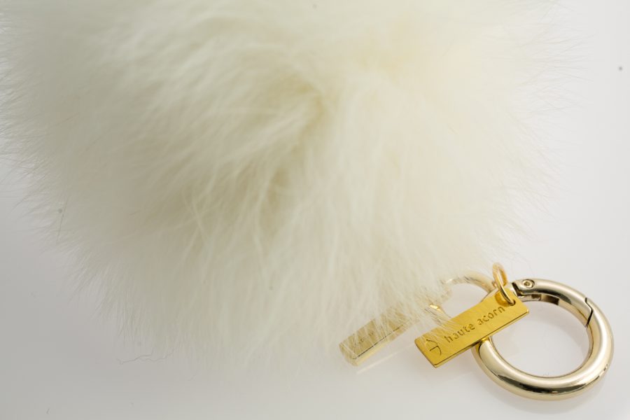 The Summer White Fur Keychain
