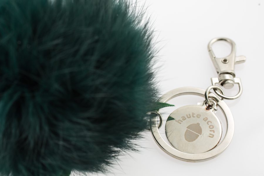 The Forest Green Fur Keychain