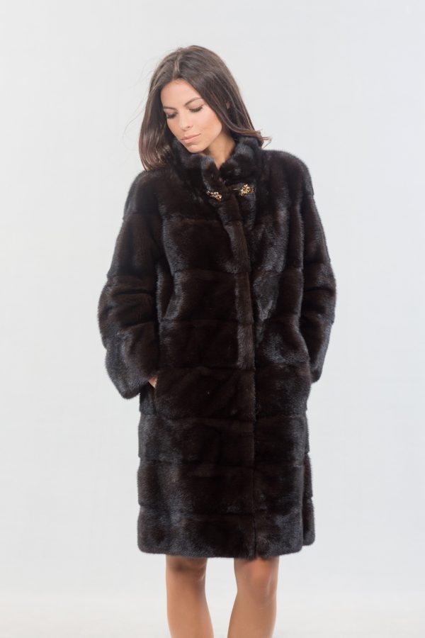 Mink Male Mahogany Fur Coat