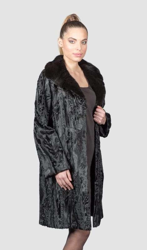 Black Astrakhan Fur Jacket