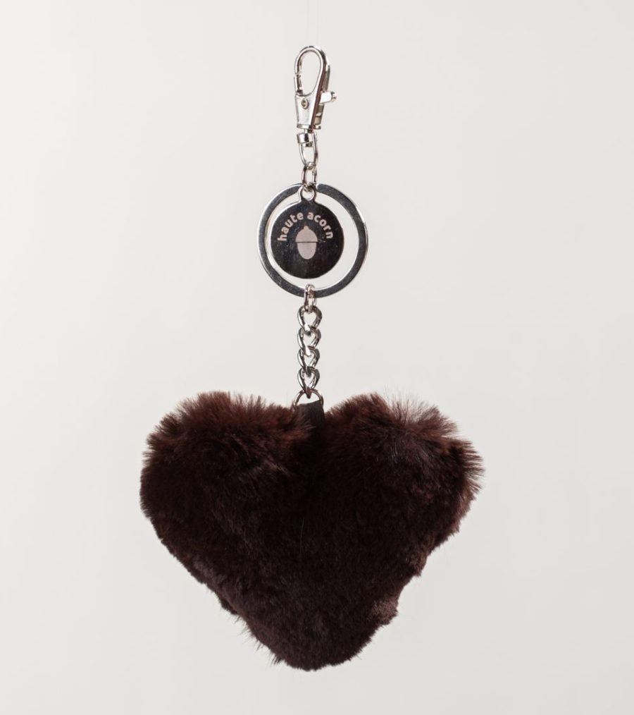 The Brown Heart Fur Keychain