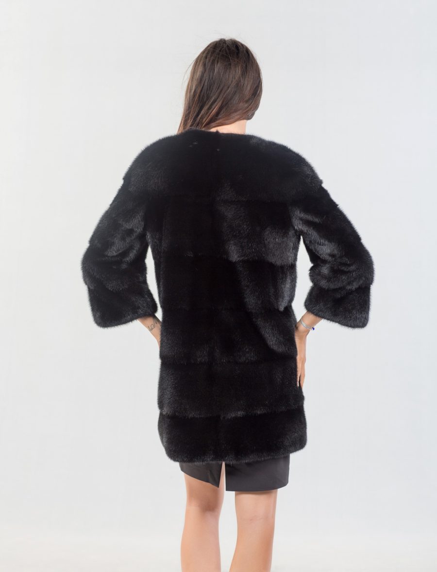 Mink Male Black Fur Jacket
