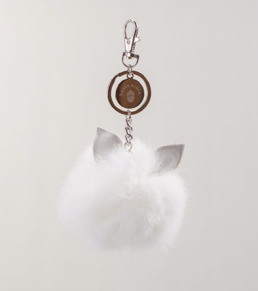 The White Kitty Fur Keychain