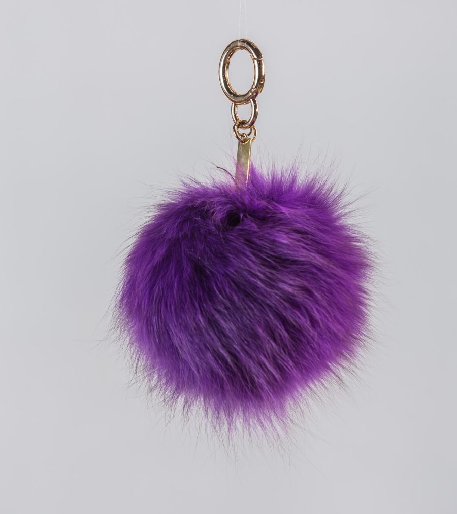 Dark Purple Fur Keychain
