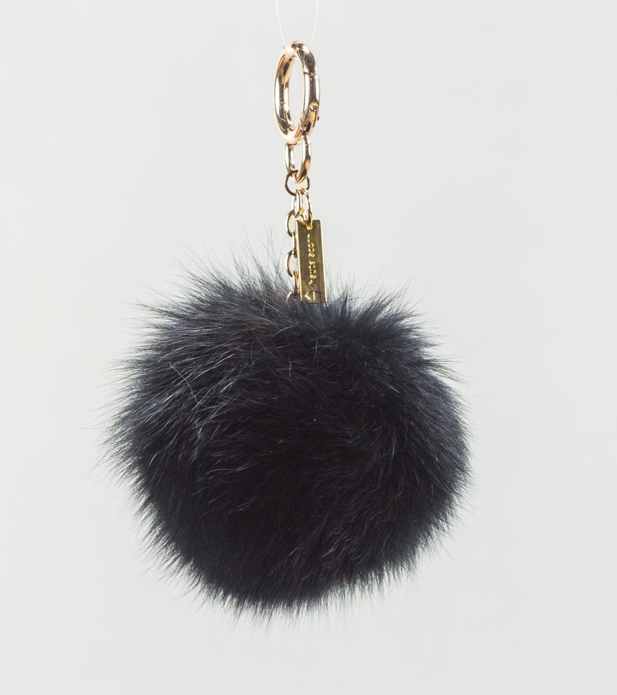 The Black Chyna Fur Ball Keychain