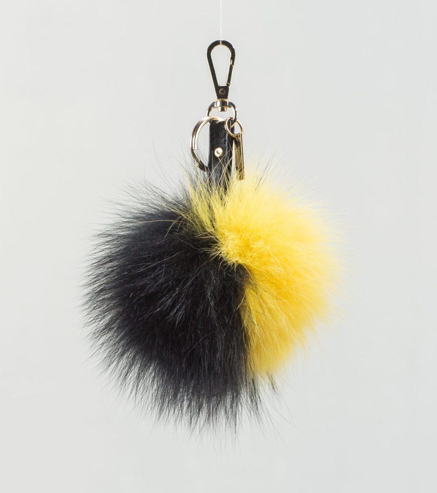 The Black n Yellow Fur Keychain