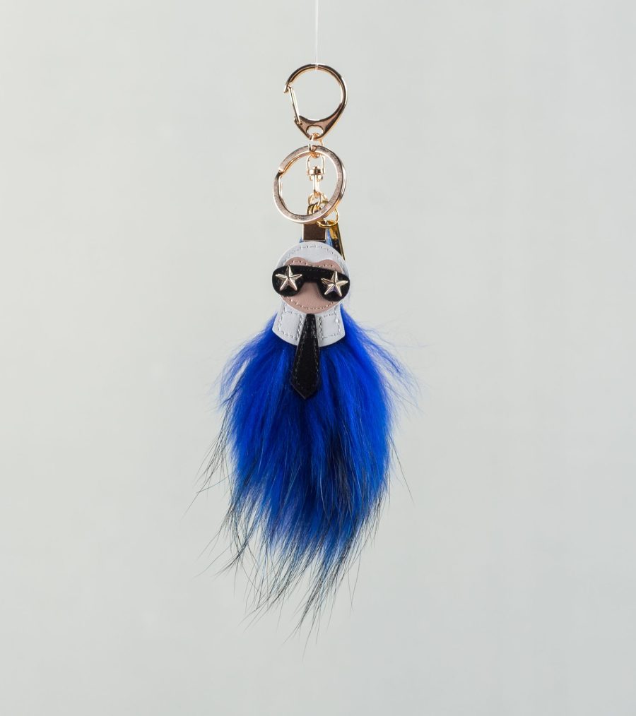 The Blue Karlito Fur Keychain