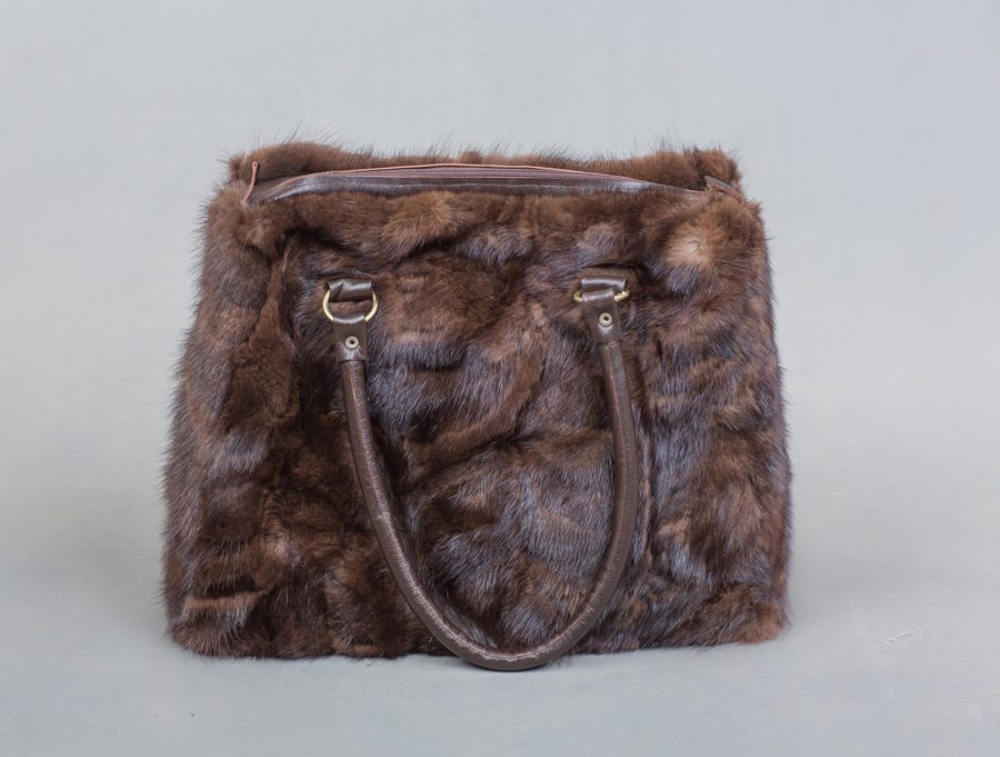 Real Mink Fur Handbag
