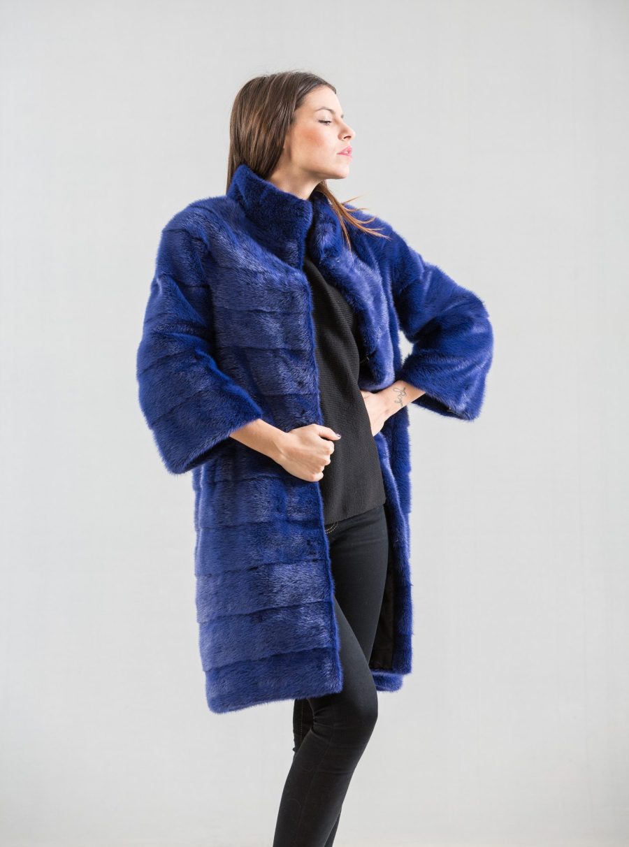Blue Mink Fur Coat