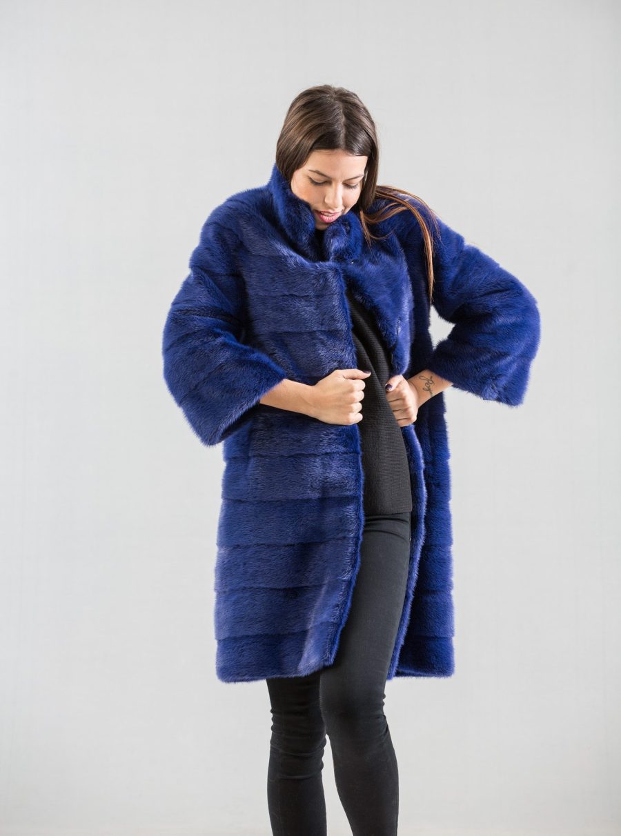 Blue Mink Fur Coat. 100% Real Fur Coats and Accessories.