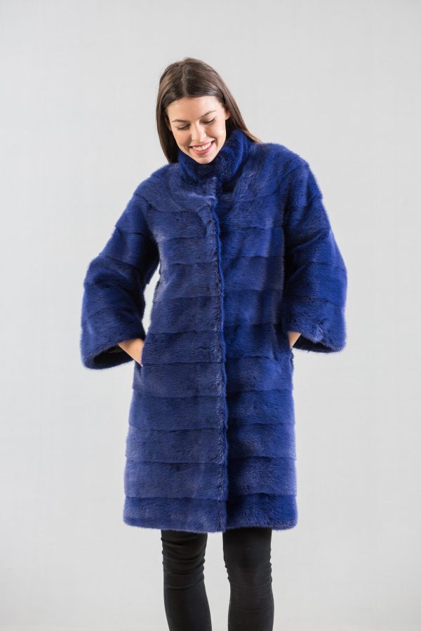 Blue Mink Fur Coat