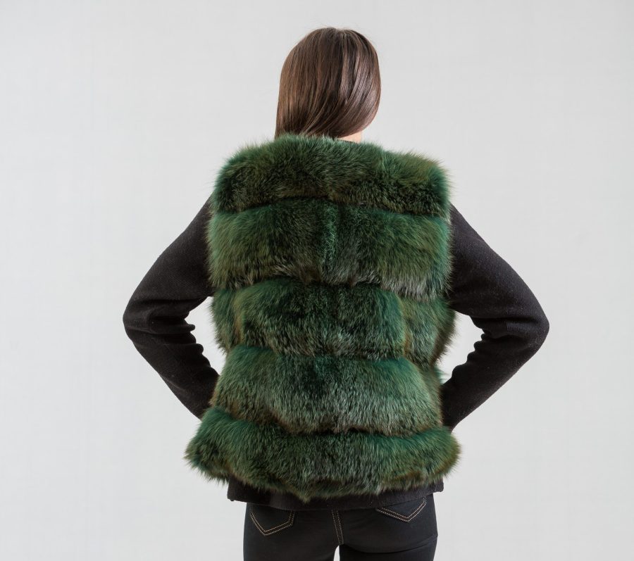Green Fox Fur Vest