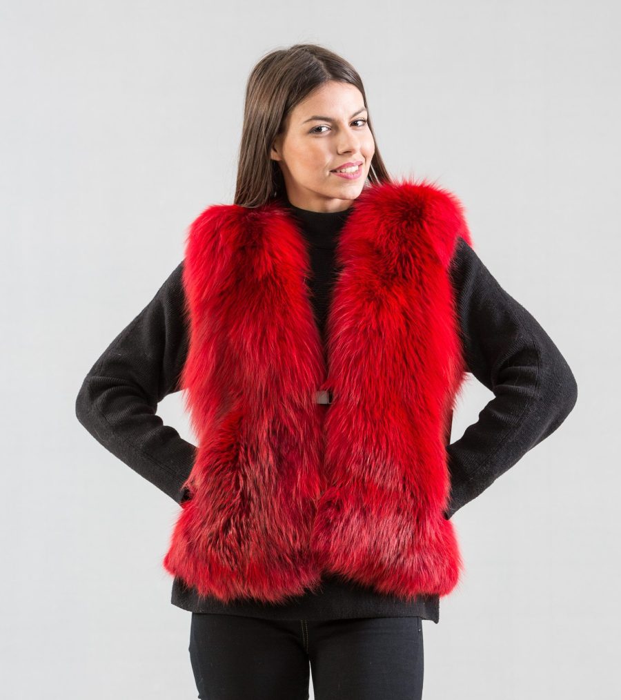Red Fox Fur Vest