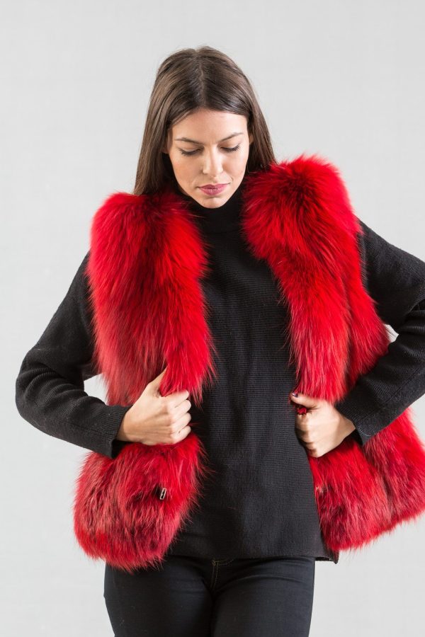 Red Fox Fur Vest