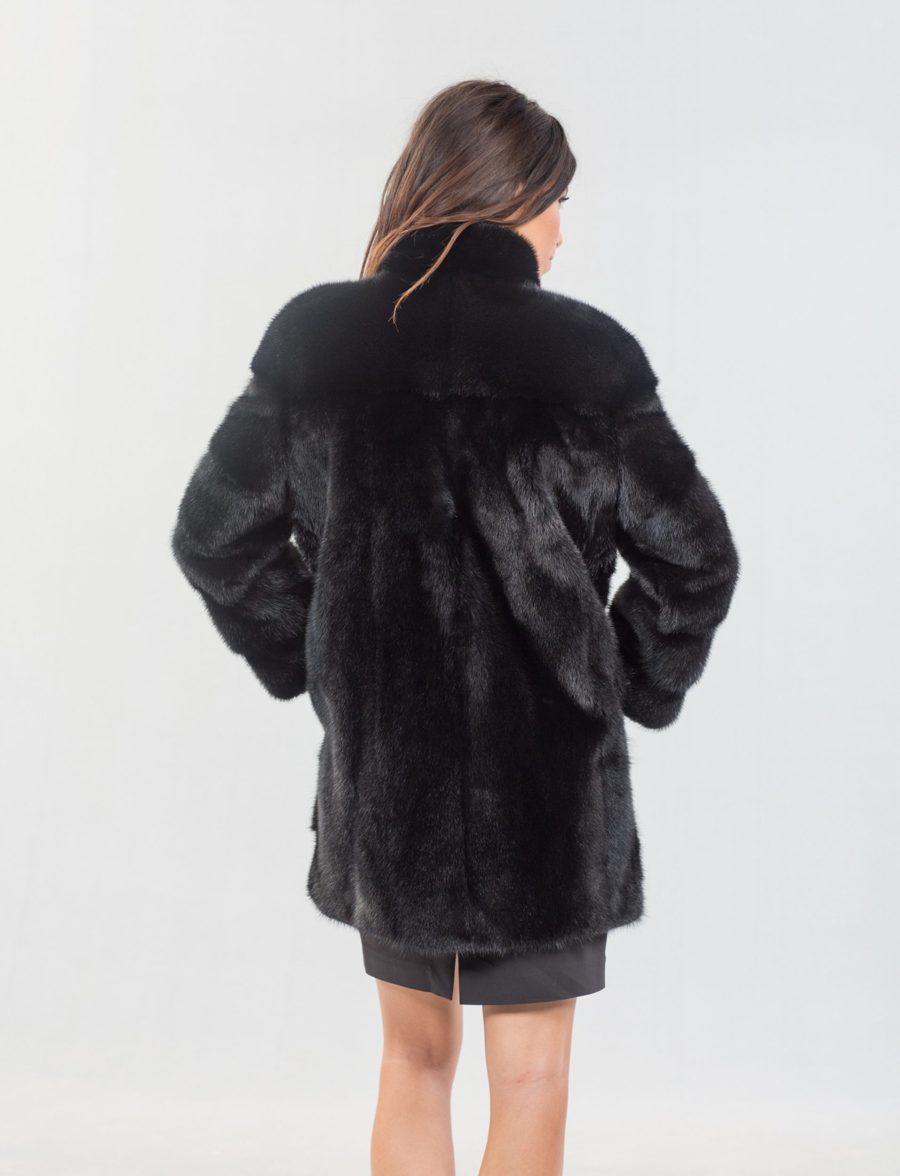 Black Mink Fur Jacket