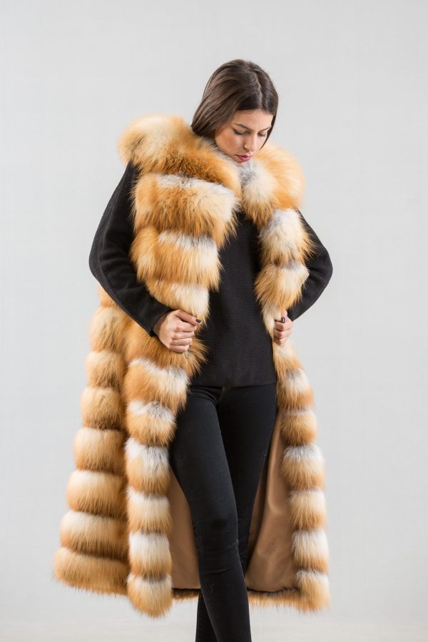 Red Fox Fur Long Vest