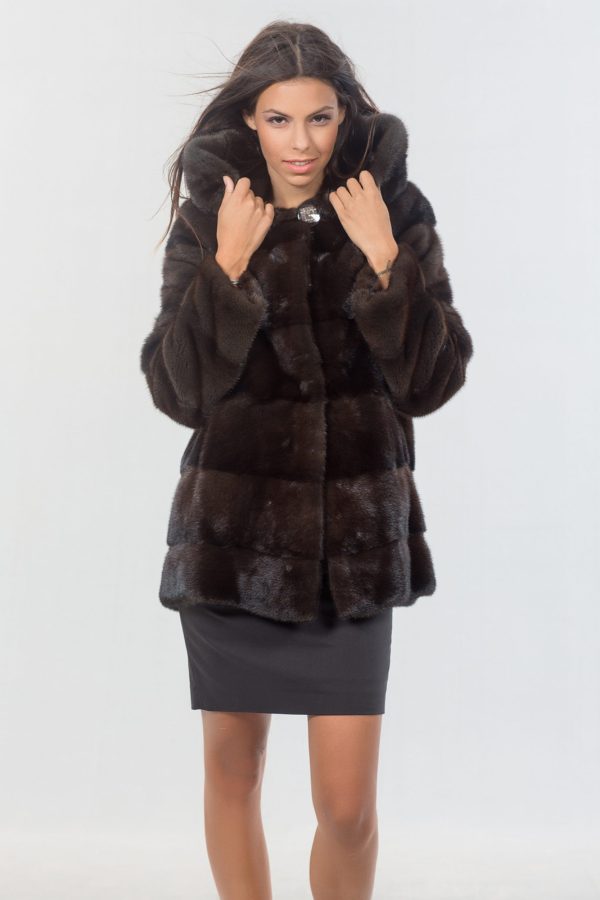 Mink Arora Fur Jacket With Hood