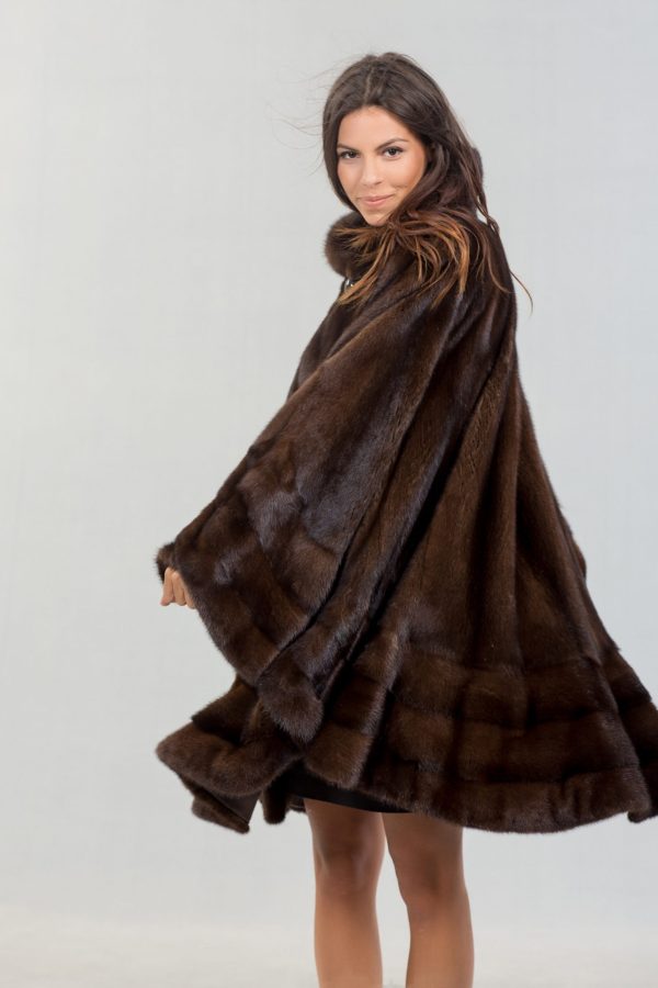 Dark Brown Mink Fur Jacket