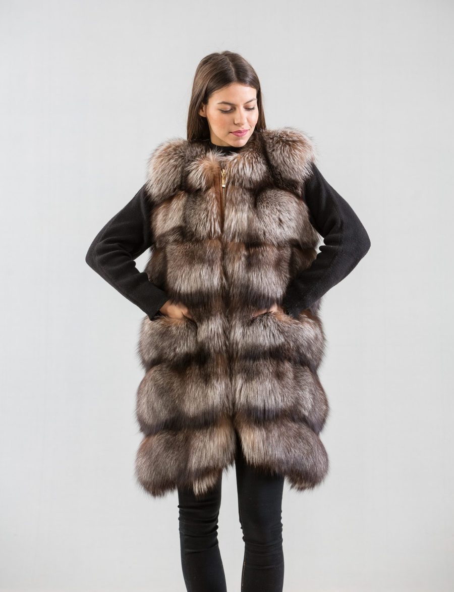 Crystal Fox Fur Vest