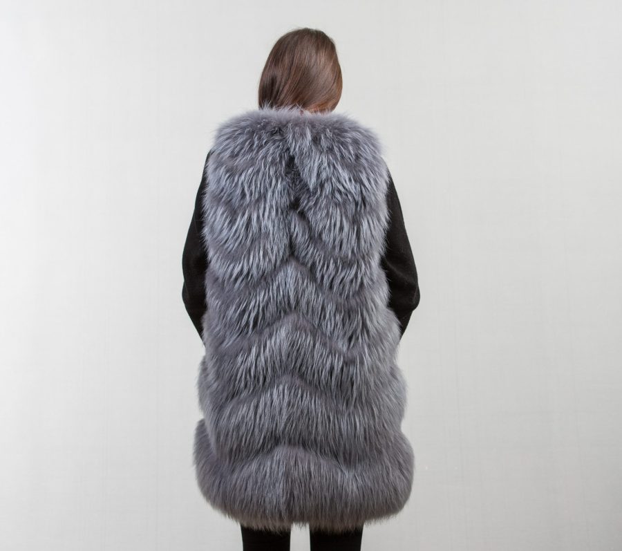 Grey Fox Fur Vest