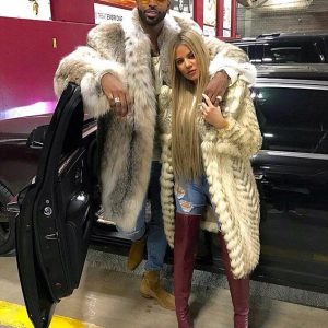khloe kardashian fur coat and boyfriend