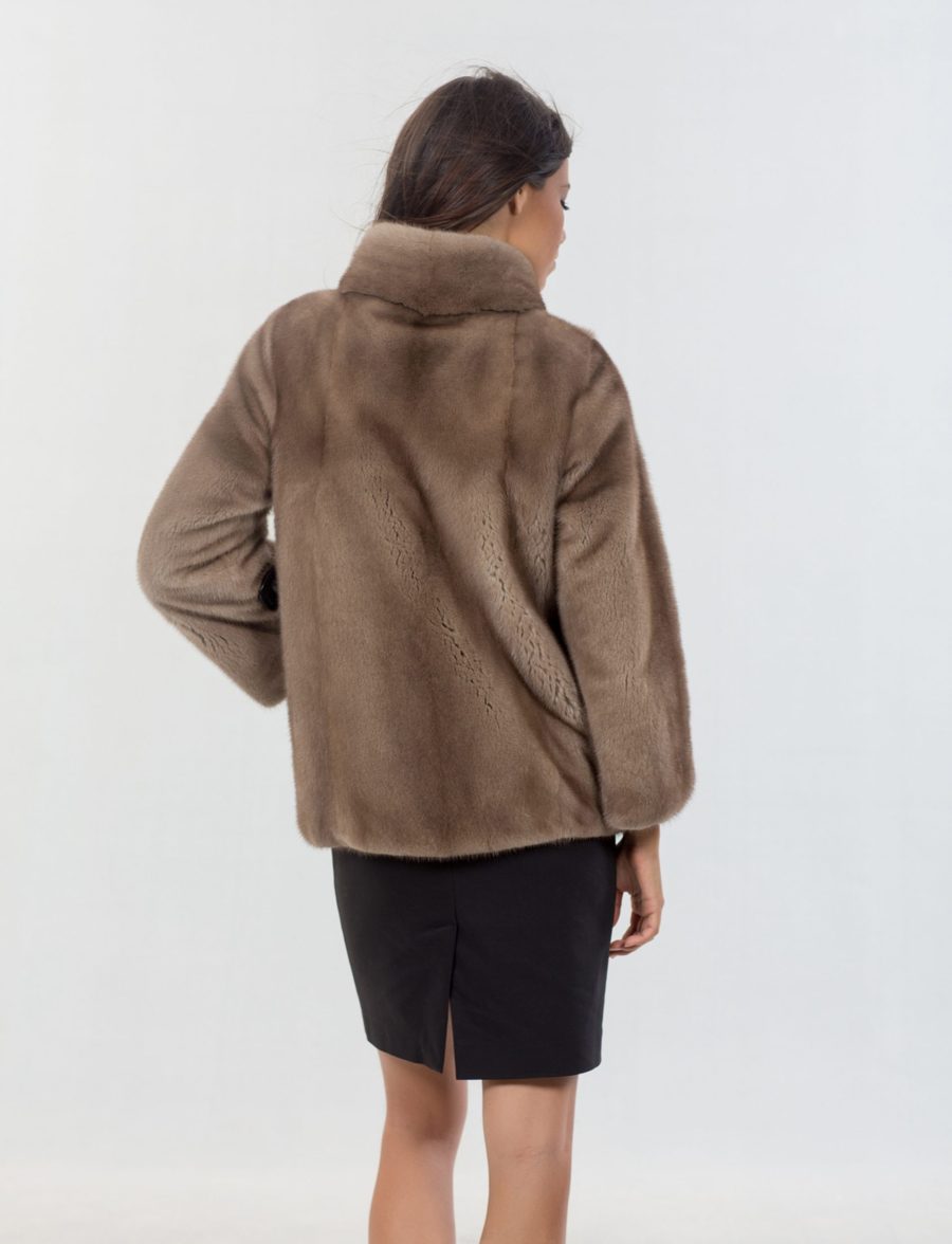 Nafa Mink Pastel Fur Jacket. 100% Real Fur Coats and Accessories.