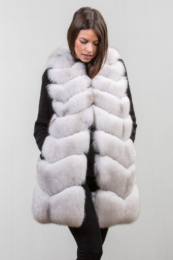 White Saga Fox Fur Vest