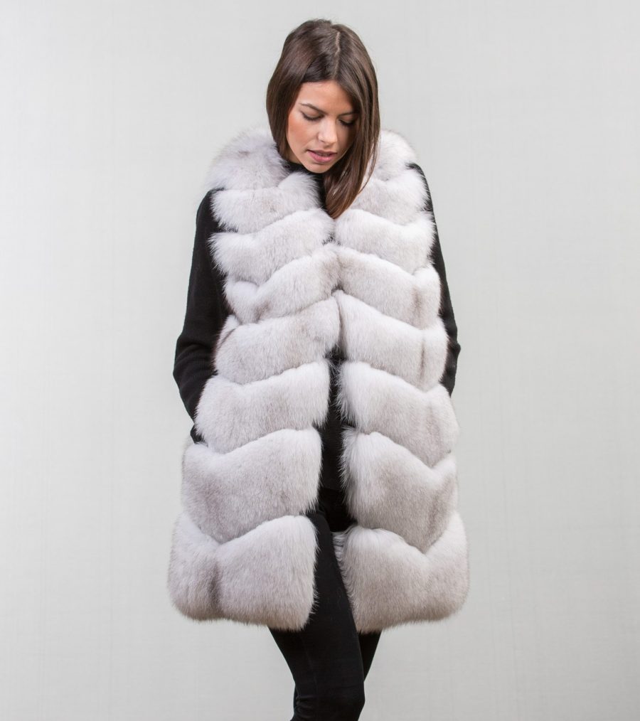 White Saga Fox Fur Vest