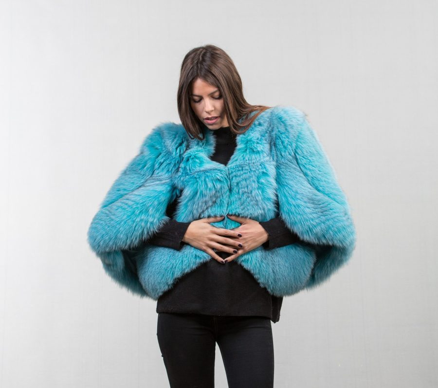 Blue Fur Jacket