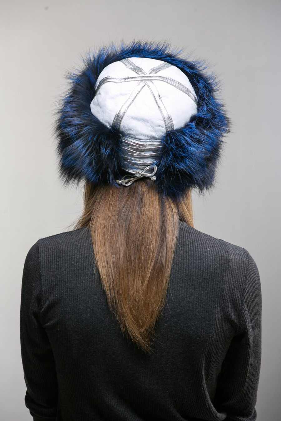 Blue Fox Fur Hat