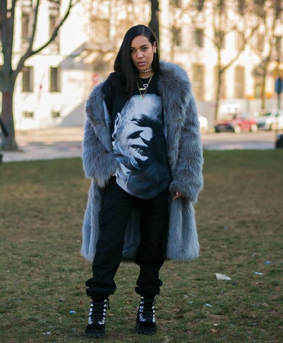 2017-streetstyle fur coat