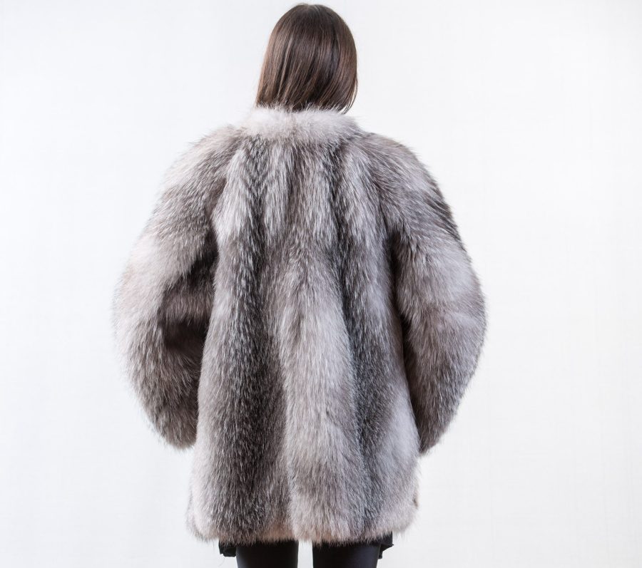 Blue Frost Fox Fur Jacket