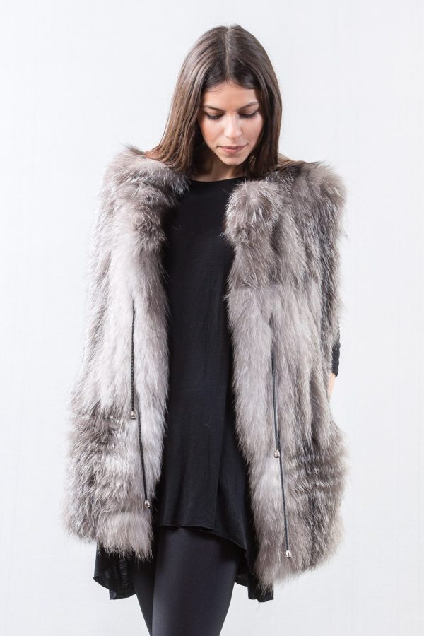 Black Fox Fur Vest - Made of 100% Real Fur - Haute Acorn