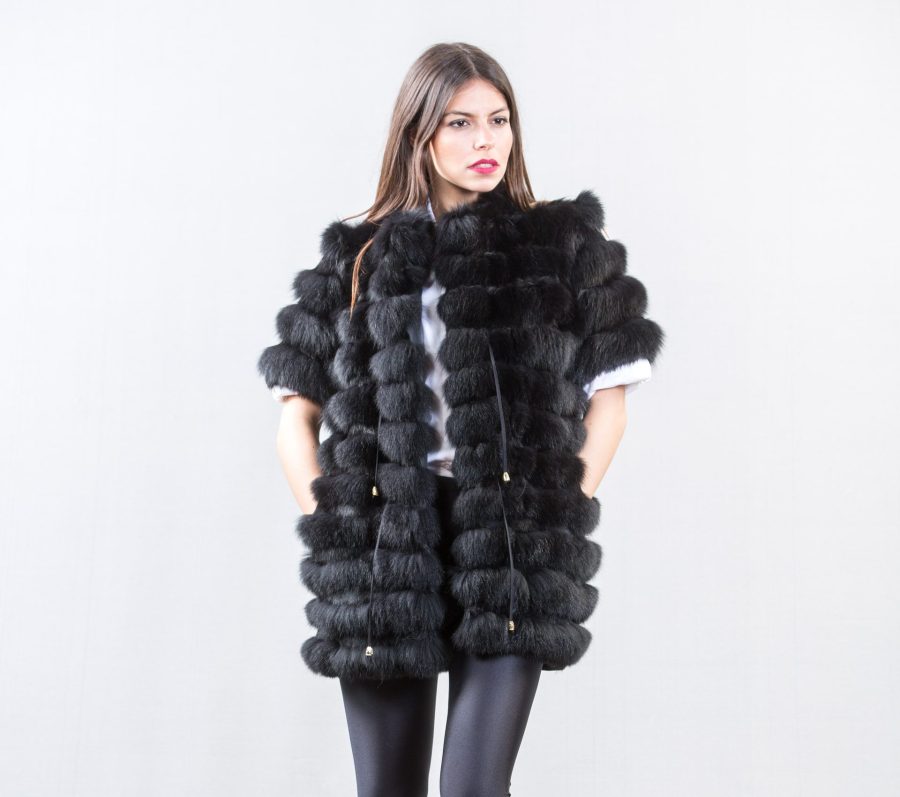 Saga Black Fox Fur Jacket