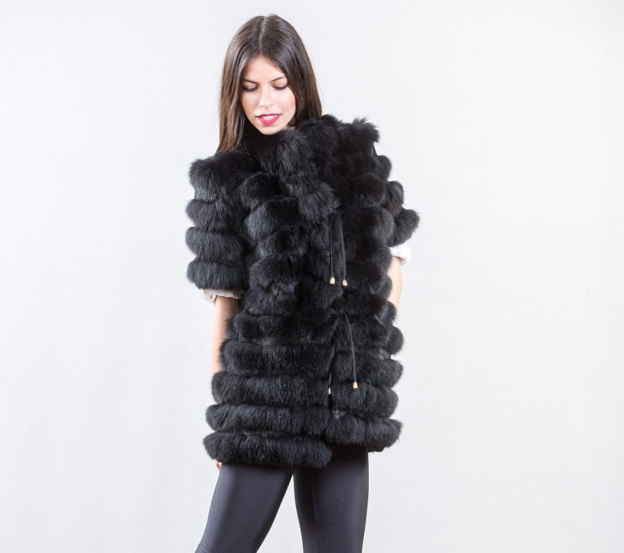 Saga Black Fox Fur Jacket