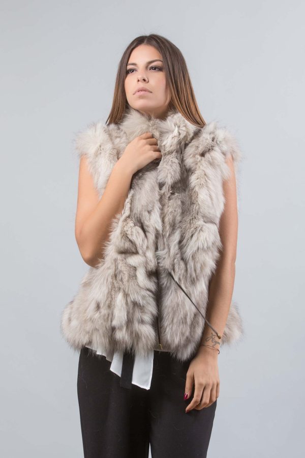 Beige Fox Fur Vest