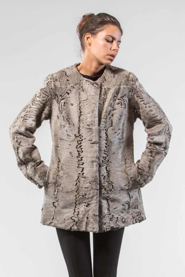 Platinum Astrakhan Fur Jacket